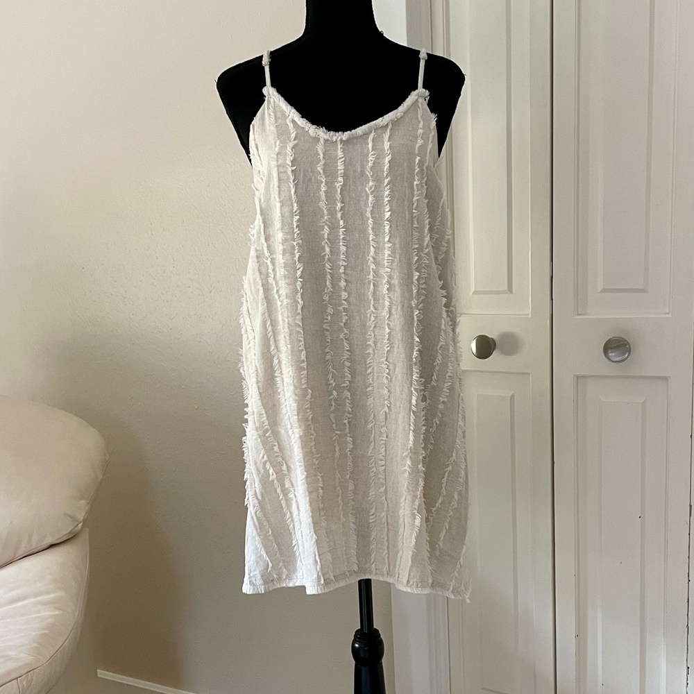 KLD Strappy fully lined linen mini dress Natural color Size M